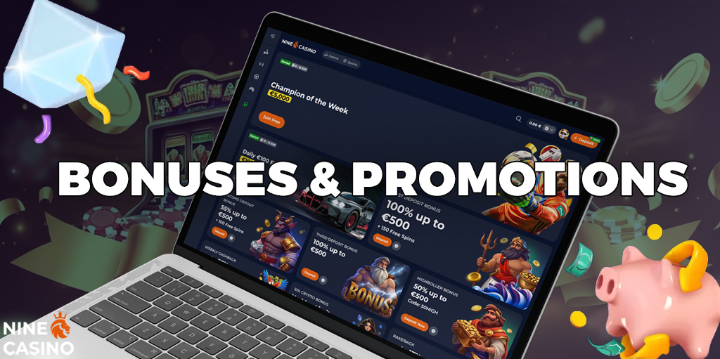 We present to you an overview of bonuses from Nine Casino.